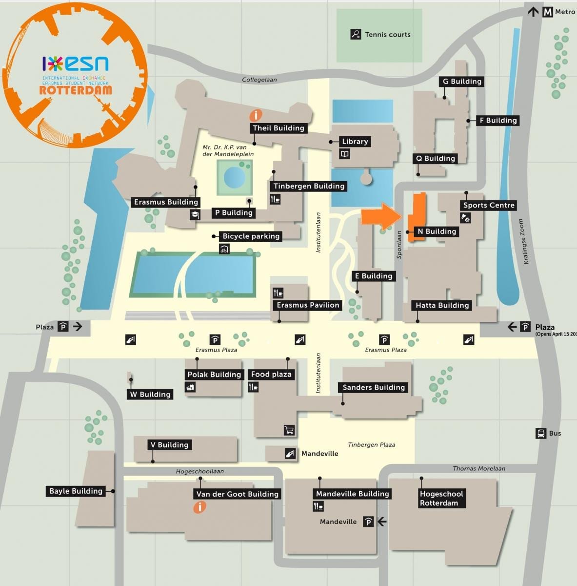 Kart av erasmus university Rotterdam 