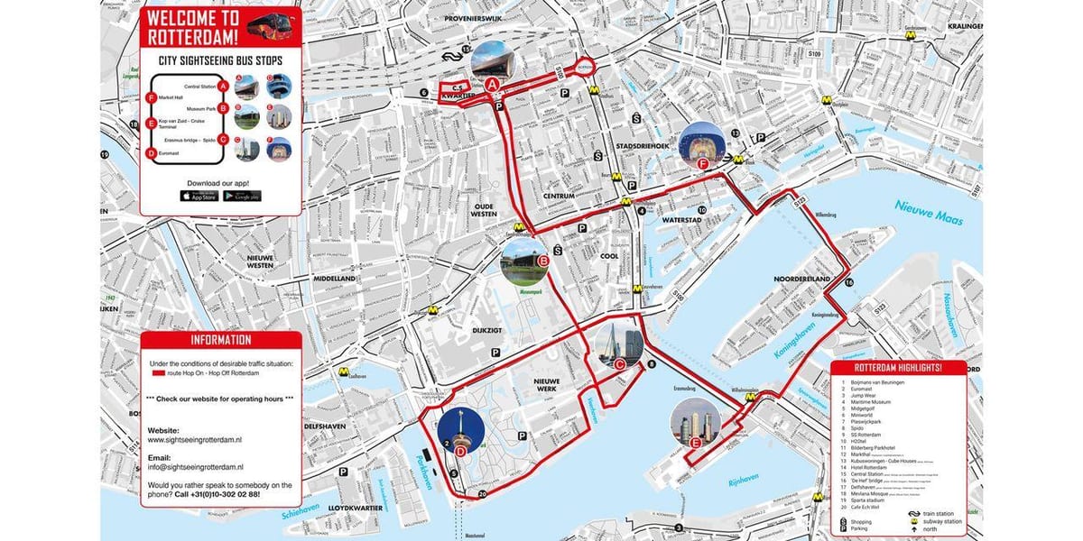 Kart av Rotterdam buss 