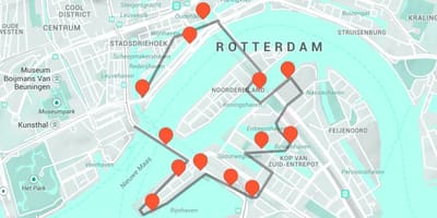Kart av Rotterdam arkitektur 