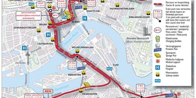 Kart av Rotterdam marathon 
